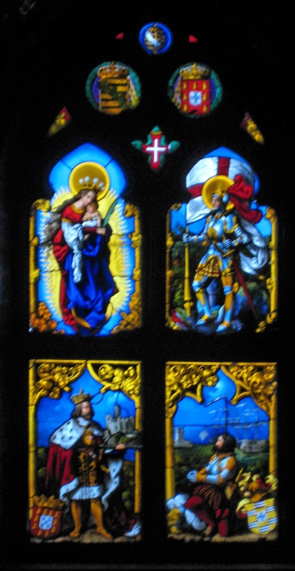 Sao Roque church stained glass windows, Lisbon Portugal.jpg
